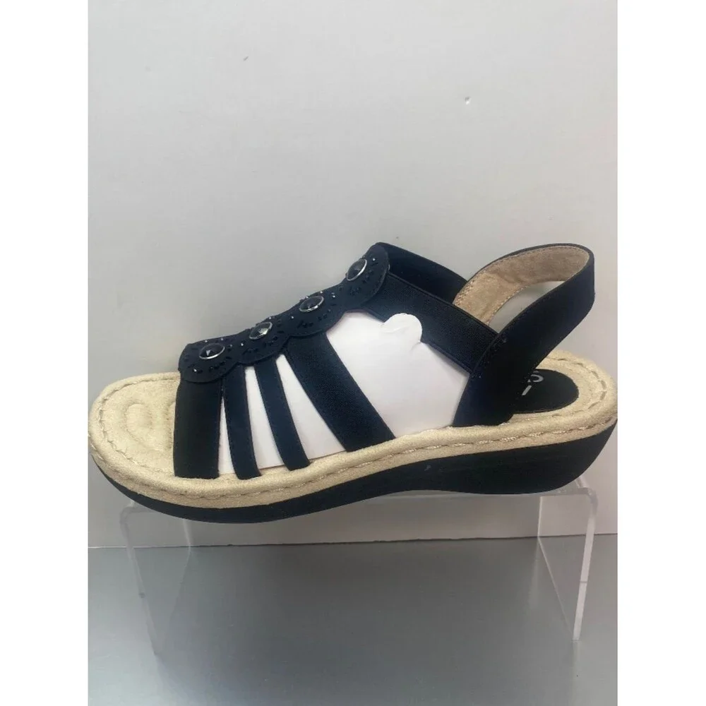 Cliffs By White Mountain Camryn Wedge Sandal Size 7 1/2 M. NEW No Box.
